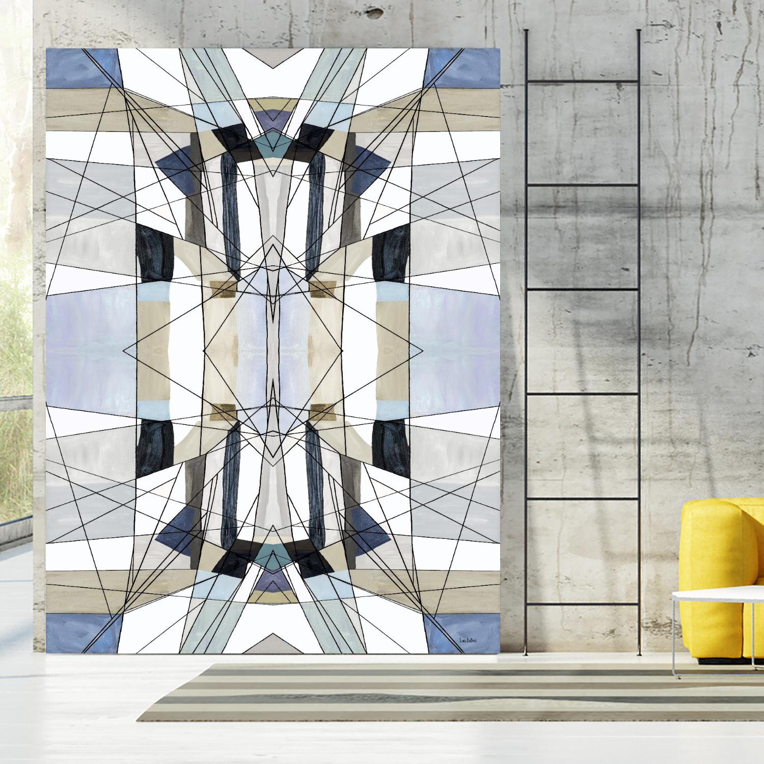 AzureEdge by Lori Dubois on GIANT ART - beige linear black & white