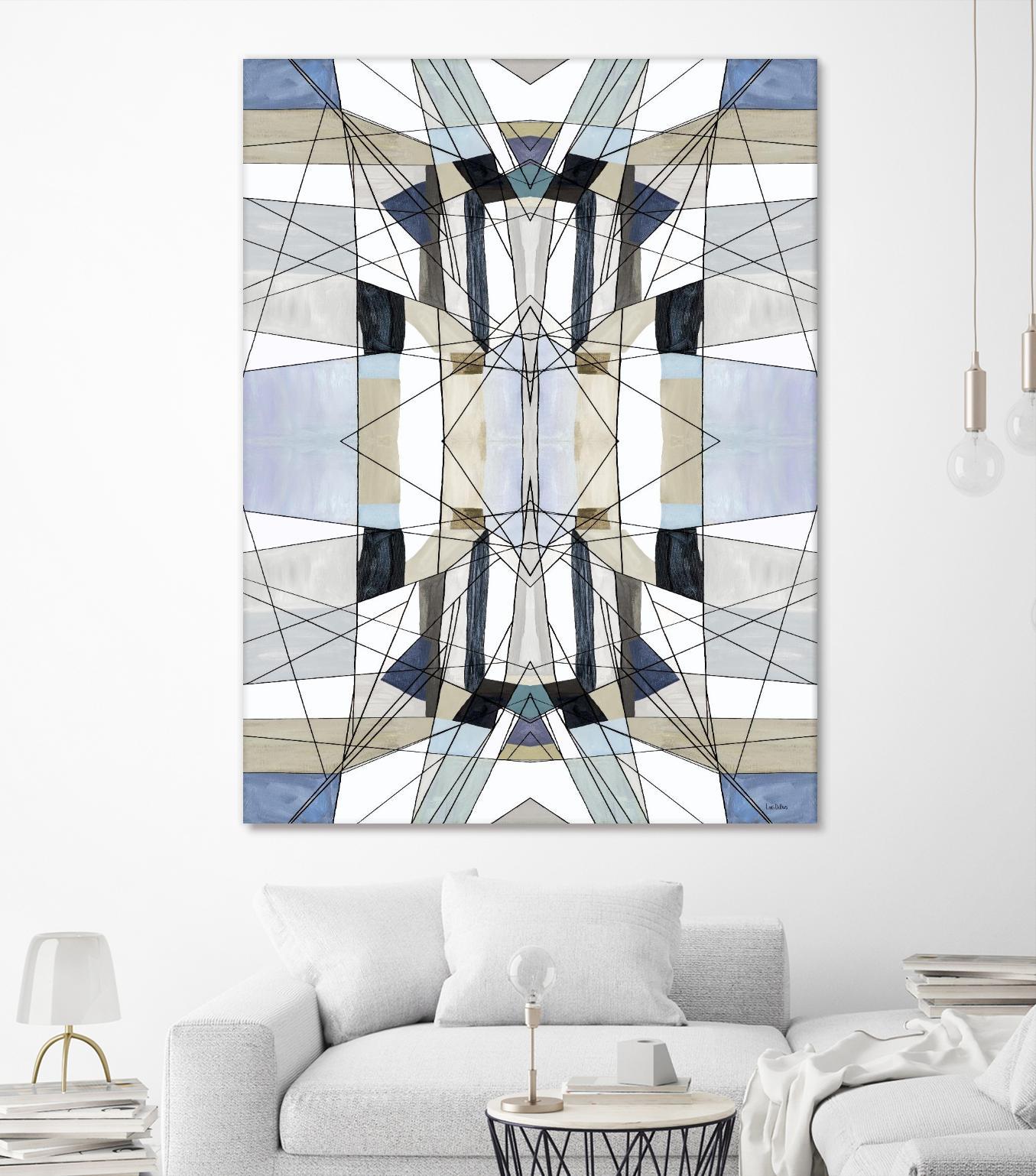 AzureEdge by Lori Dubois on GIANT ART - beige linear black & white