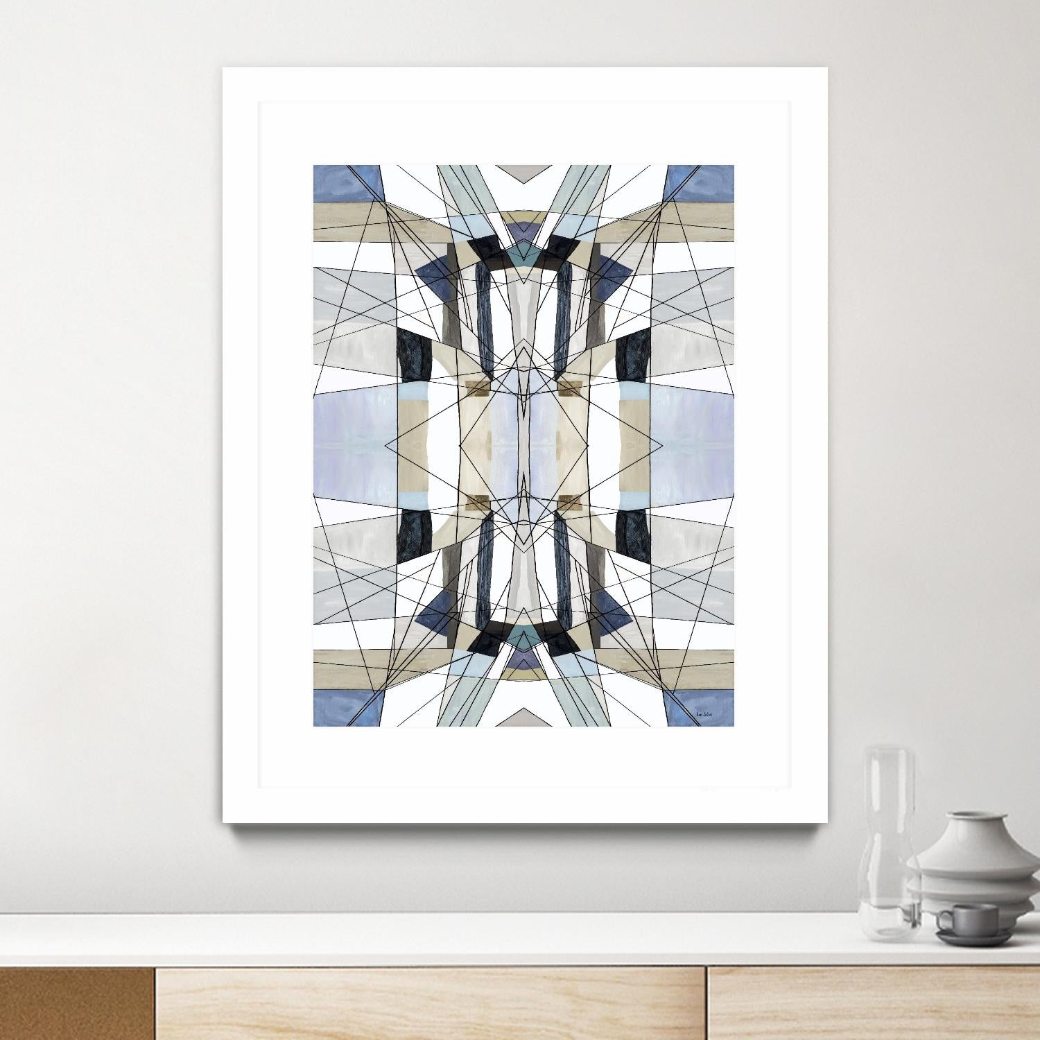 AzureEdge by Lori Dubois on GIANT ART - beige linear artistes du québec