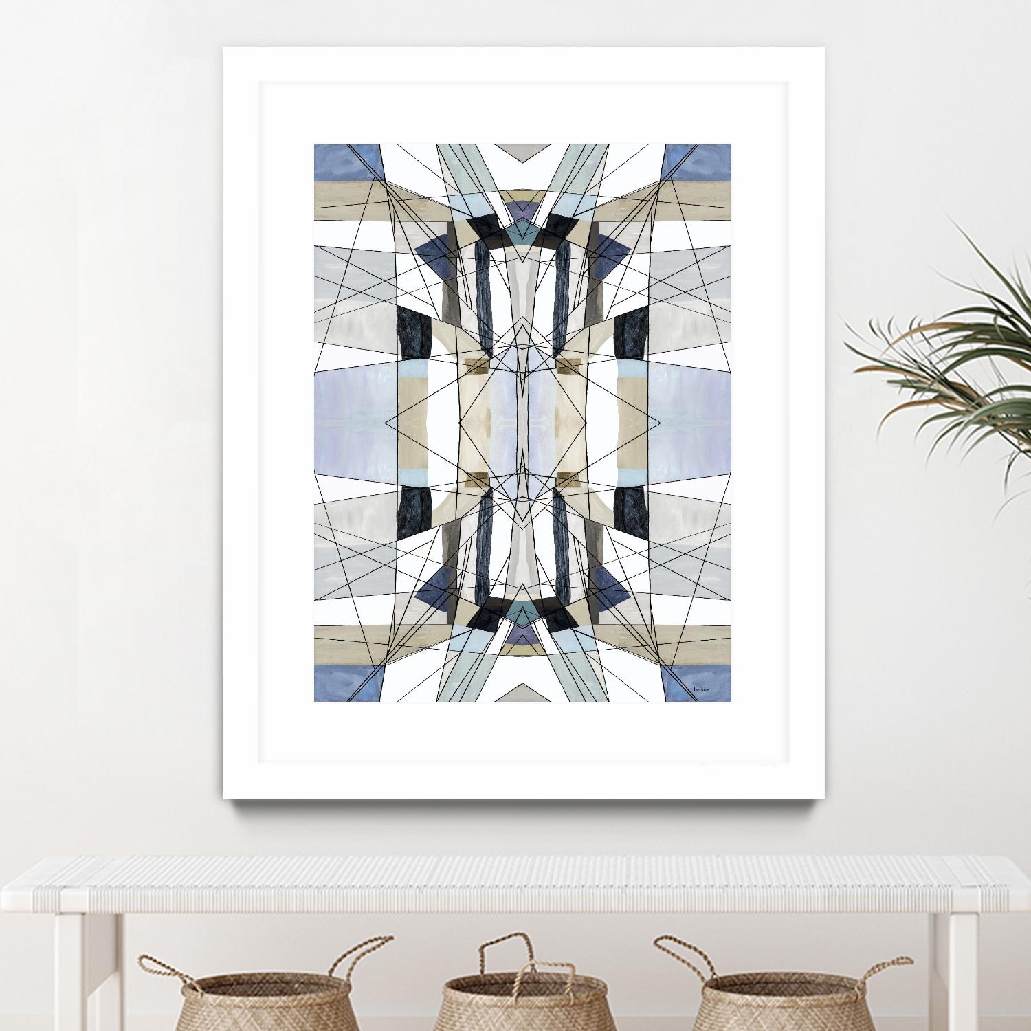 AzureEdge by Lori Dubois on GIANT ART - beige linear artistes du québec