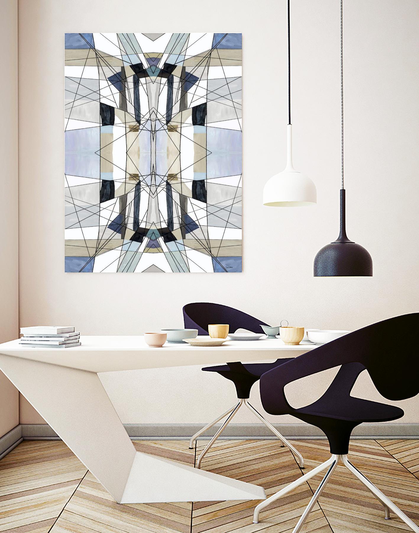 AzureEdge by Lori Dubois on GIANT ART - beige linear artistes du québec