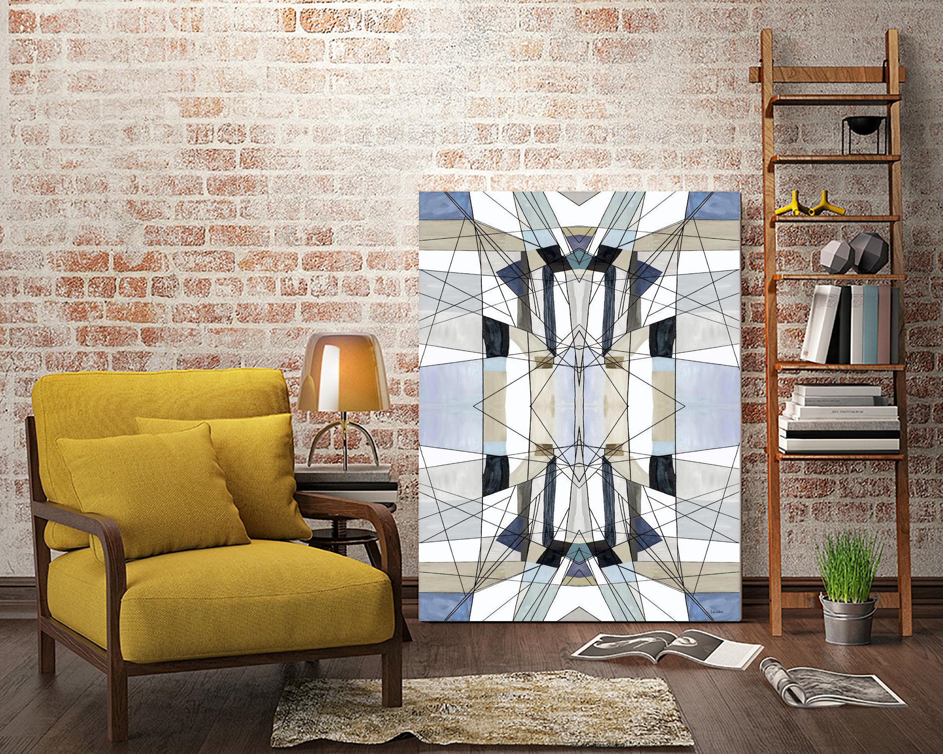 AzureEdge by Lori Dubois on GIANT ART - beige linear artistes du québec