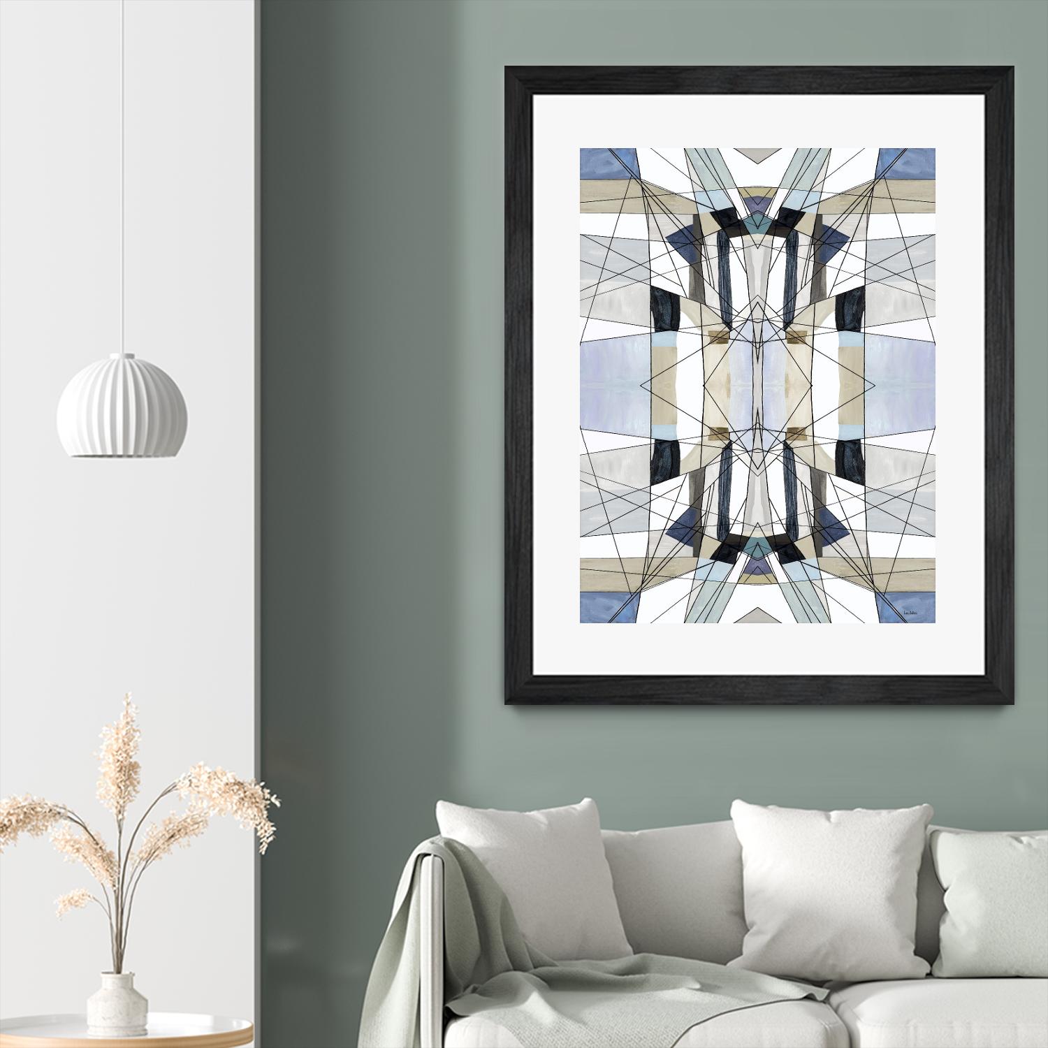 AzureEdge by Lori Dubois on GIANT ART - beige linear artistes du québec