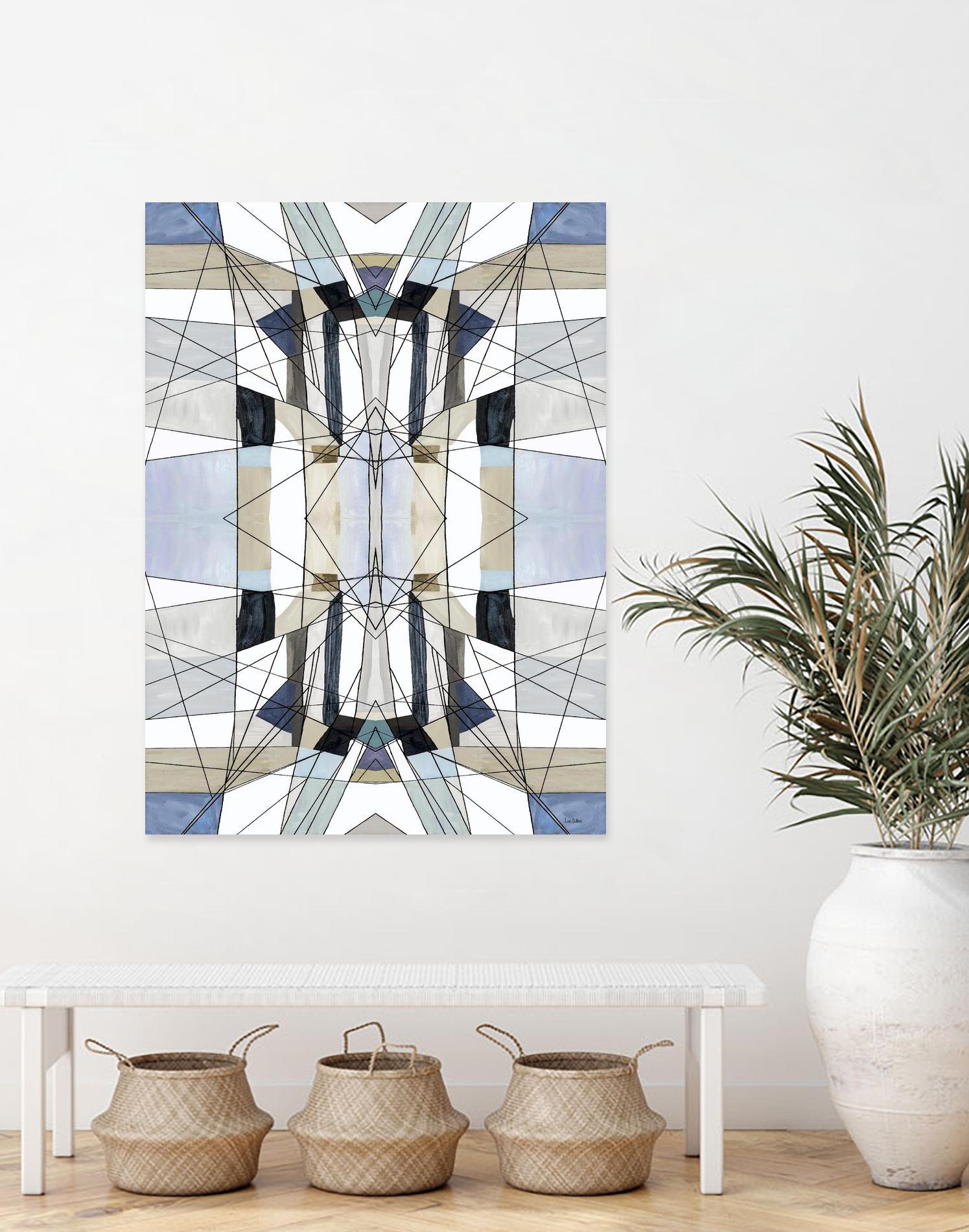 AzureEdge by Lori Dubois on GIANT ART - beige linear artistes du québec