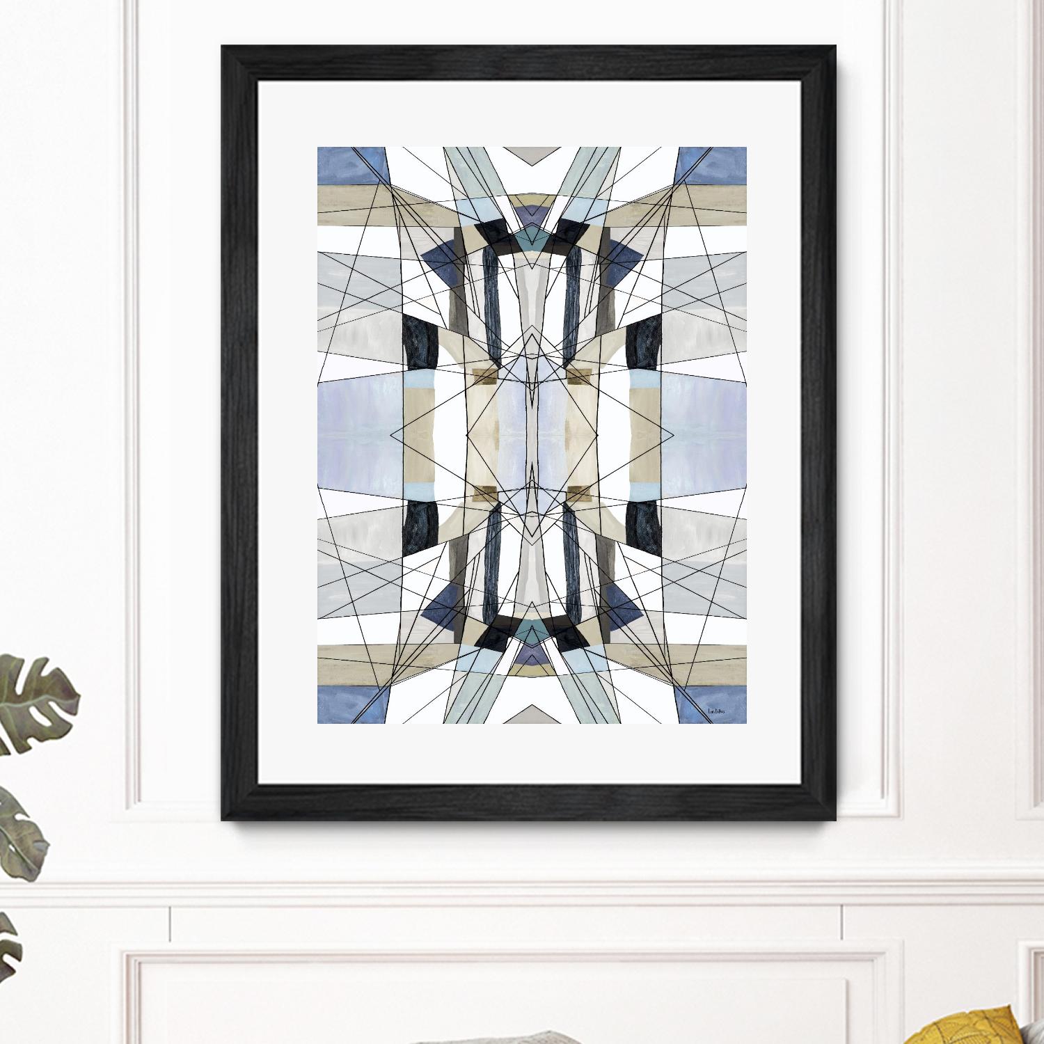 AzureEdge by Lori Dubois on GIANT ART - beige linear artistes du québec