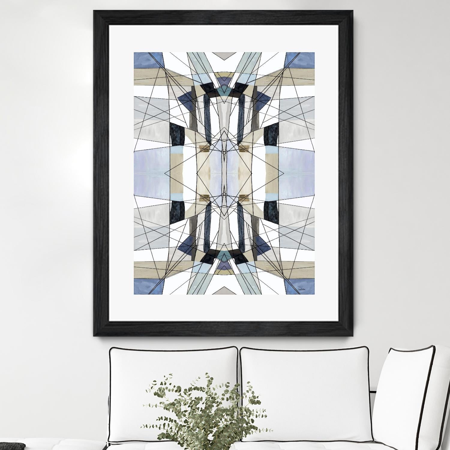 AzureEdge by Lori Dubois on GIANT ART - beige linear artistes du québec