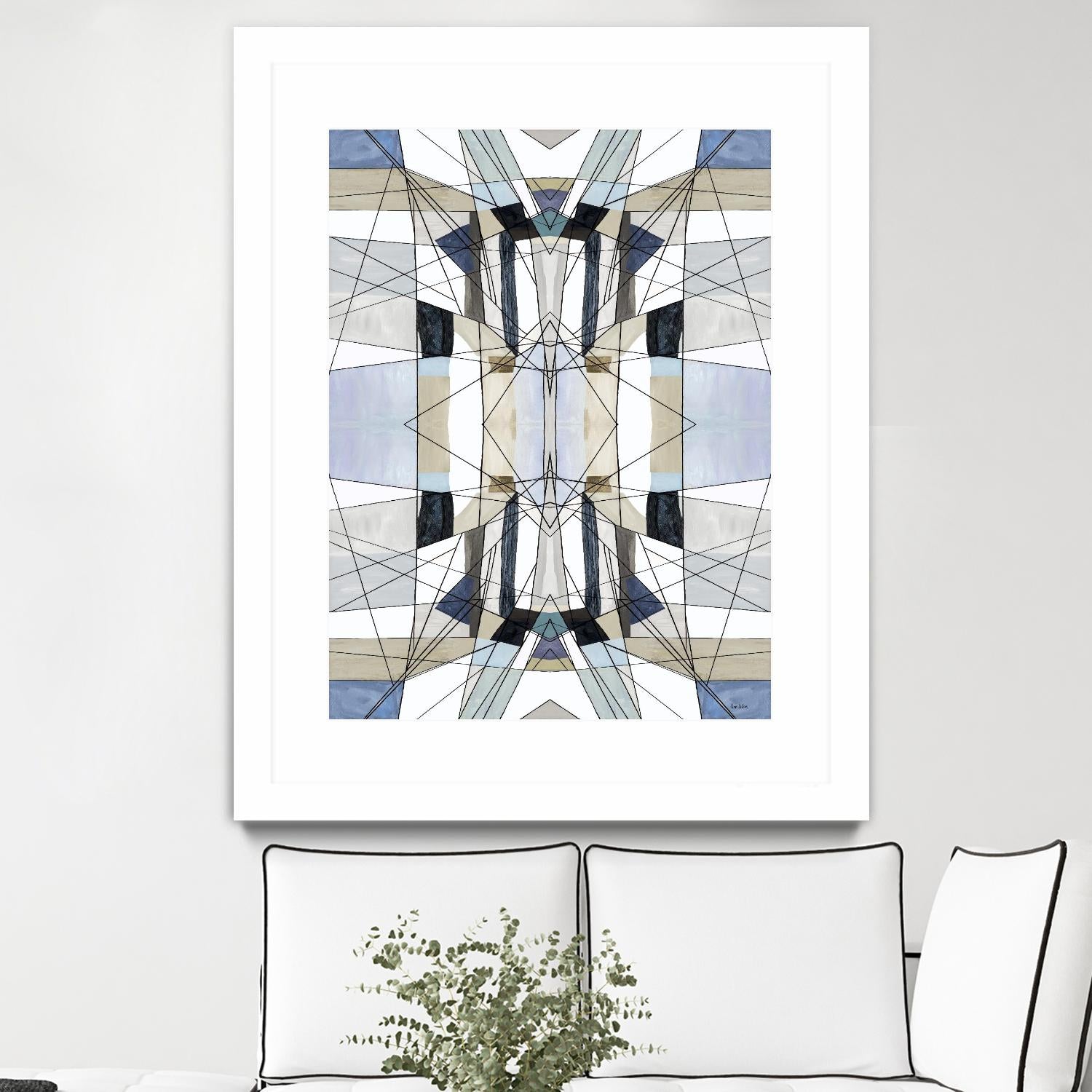 AzureEdge by Lori Dubois on GIANT ART - beige linear artistes du québec