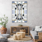 AzureEdge by Lori Dubois on GIANT ART - beige linear black & white