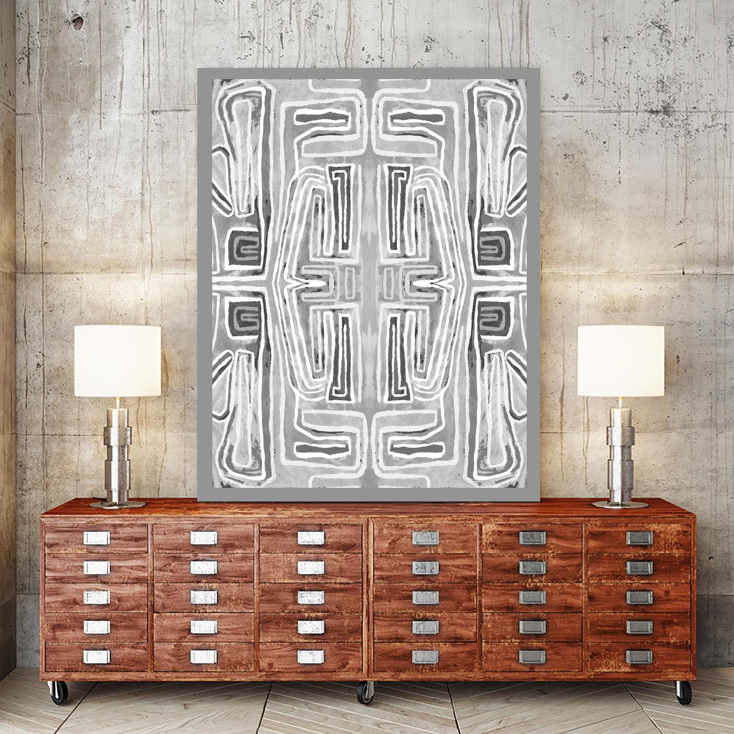 Dynasty-II by Lori Dubois on GIANT ART - white black & white gray border