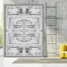 Dynasty-III by Lori Dubois on GIANT ART - white patterns gray border