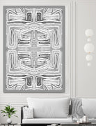 Dynasty-III by Lori Dubois on GIANT ART - white patterns gray border