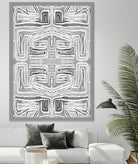 Dynasty-III by Lori Dubois on GIANT ART - white patterns gray border