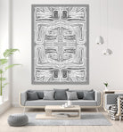 Dynasty-III by Lori Dubois on GIANT ART - white patterns gray border