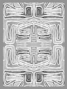 Dynasty-III by Lori Dubois on GIANT ART - white patterns gray border