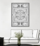 Dynasty-III by Lori Dubois on GIANT ART - white patterns gray border
