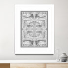 Dynasty-III by Lori Dubois on GIANT ART - white patterns gray border