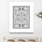 Dynasty-III by Lori Dubois on GIANT ART - white patterns gray border