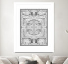 Dynasty-III by Lori Dubois on GIANT ART - white patterns gray border