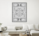 Dynasty-III by Lori Dubois on GIANT ART - white patterns gray border