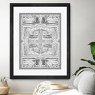 Dynasty-III by Lori Dubois on GIANT ART - white patterns gray border