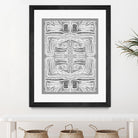 Dynasty-III by Lori Dubois on GIANT ART - white patterns gray border