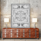 Dynasty-III by Lori Dubois on GIANT ART - white patterns gray border