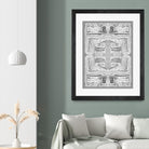 Dynasty-III by Lori Dubois on GIANT ART - white patterns gray border