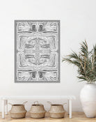 Dynasty-III by Lori Dubois on GIANT ART - white patterns gray border