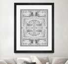 Dynasty-III by Lori Dubois on GIANT ART - white patterns gray border