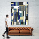 MercuryBlue-II by Lori Dubois on GIANT ART - blue linear black & white