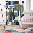 MercuryBlue-II by Lori Dubois on GIANT ART - blue linear black & white