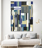 MercuryBlue-II by Lori Dubois on GIANT ART - blue linear black & white