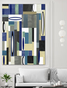 MercuryBlue-II by Lori Dubois on GIANT ART - blue linear black & white