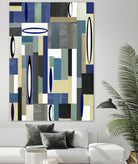 MercuryBlue-II by Lori Dubois on GIANT ART - blue linear black & white