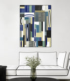 MercuryBlue-II by Lori Dubois on GIANT ART - blue linear black & white
