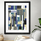 MercuryBlue-II by Lori Dubois on GIANT ART - beige linear artiste québécois