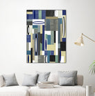 MercuryBlue-II by Lori Dubois on GIANT ART - blue linear black & white