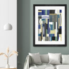 MercuryBlue-II by Lori Dubois on GIANT ART - beige linear artiste québécois