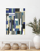 MercuryBlue-II by Lori Dubois on GIANT ART - beige linear artiste québécois