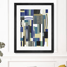 MercuryBlue-II by Lori Dubois on GIANT ART - beige linear artiste québécois