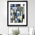 MercuryBlue-II by Lori Dubois on GIANT ART - beige linear artiste québécois