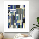 MercuryBlue-II by Lori Dubois on GIANT ART - beige linear artiste québécois