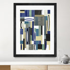 MercuryBlue-II by Lori Dubois on GIANT ART - beige linear artiste québécois