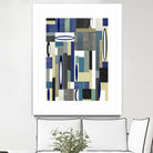 MercuryBlue-II by Lori Dubois on GIANT ART - beige linear artiste québécois