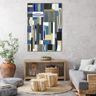 MercuryBlue-II by Lori Dubois on GIANT ART - blue linear black & white
