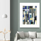 MercuryBlue-II by Lori Dubois on GIANT ART - beige linear artiste québécois