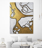 Mocha Latte -Gold - 1 by Lori Dubois on GIANT ART - gold linear
