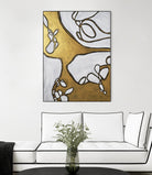 Mocha Latte -Gold - 1 by Lori Dubois on GIANT ART - gold linear