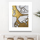 Mocha Latte -Gold - 1 by Lori Dubois on GIANT ART - gold linear artistes du québec