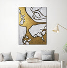 Mocha Latte -Gold - 1 by Lori Dubois on GIANT ART - gold linear